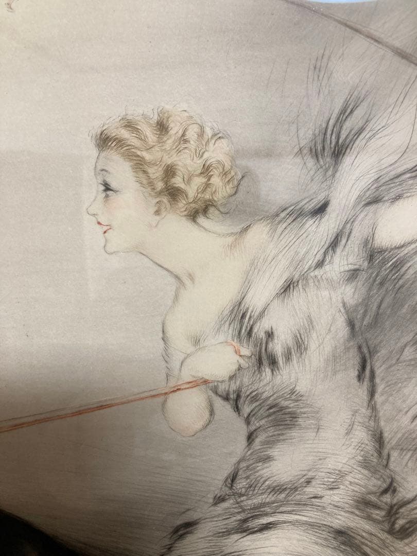 【真作保証】ルイ・イカール「スピード」エッチング 直筆サイン 版画 絵画