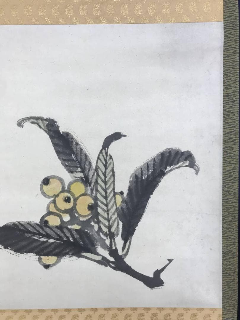 真作/鈴木松年/琵琶画賛/掛軸/名家伝来/AE-23