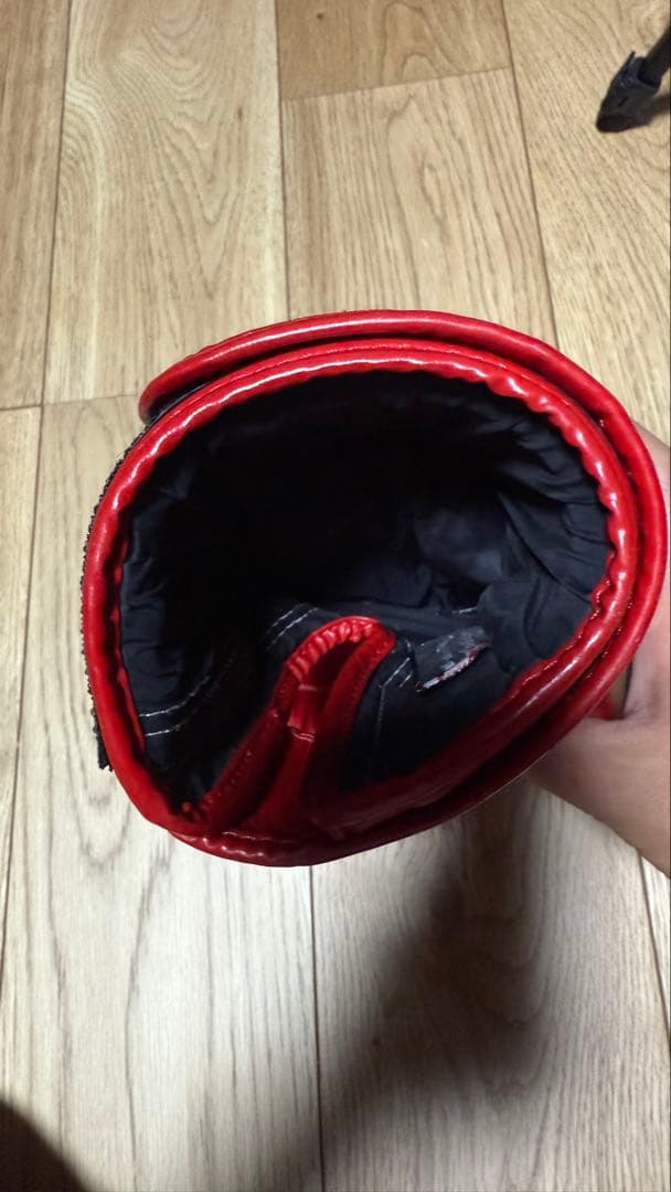 TWIN ボクシンググローブ 14oz レッド ISAMI サポーターセット