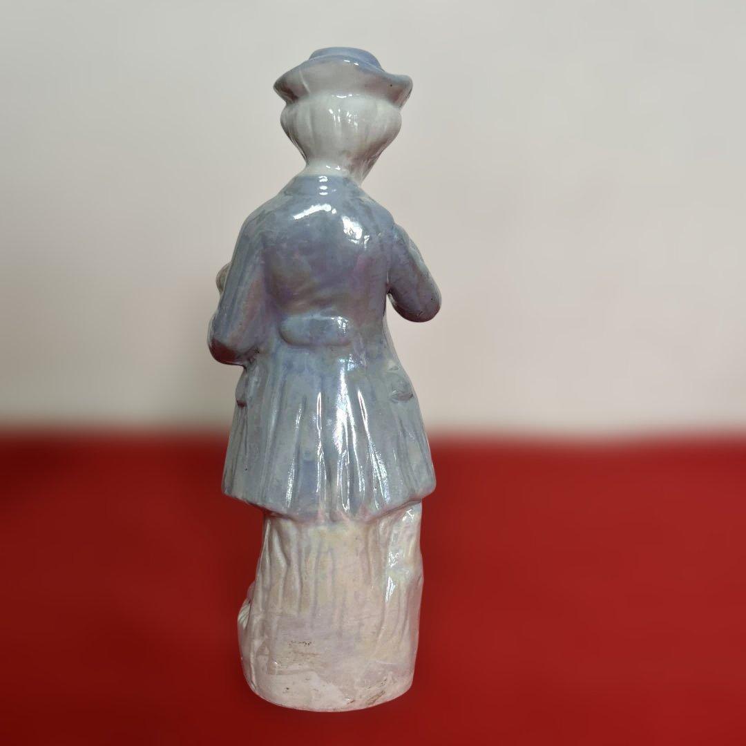 自宅保管品　アンティーク　陶磁器の人形ペア　とても可愛らしいお人形です