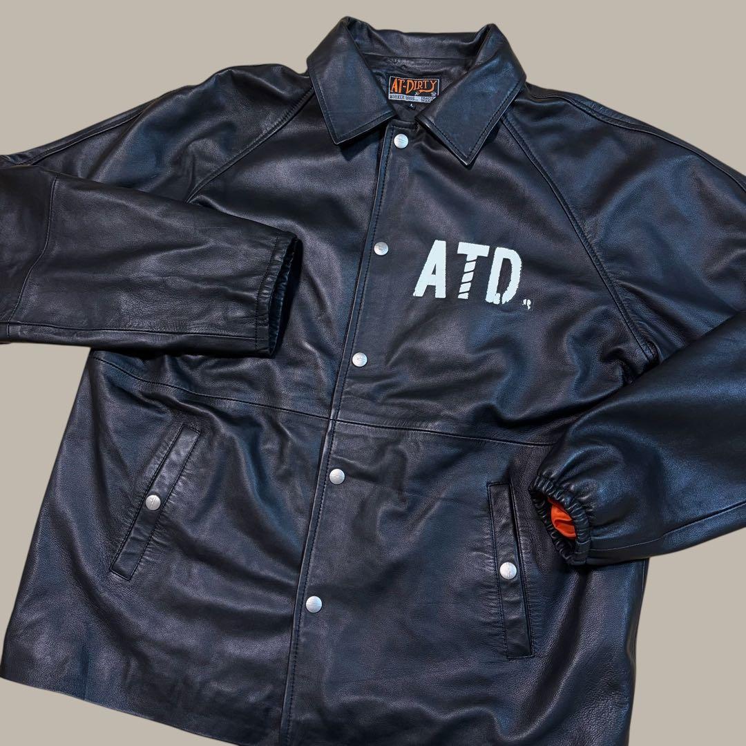 ★美品★ AT-DIRTY レザー コーチジャケット　ラグラン