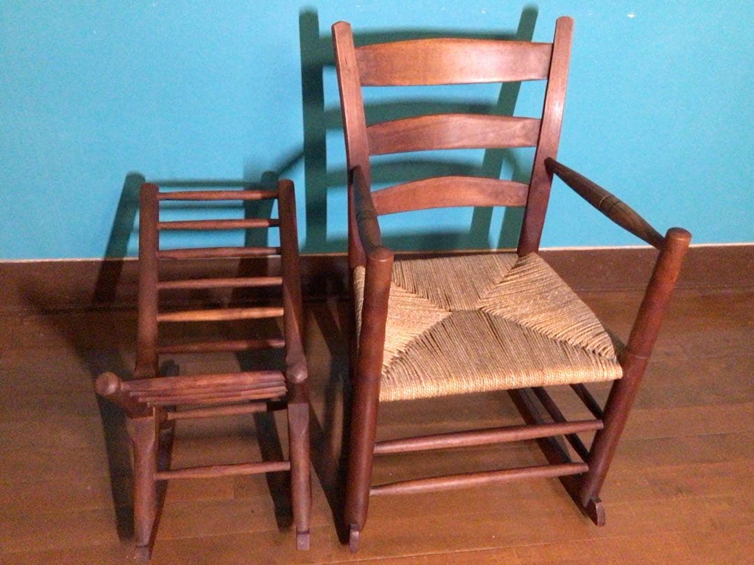 ◉家具職人1点物◉60sビンテージ◉SHAKER◉ロッキングチェア&オットマン◉