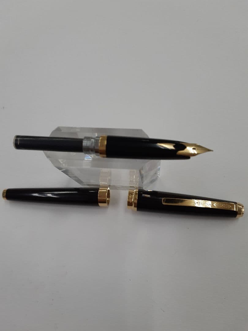万年筆　黒檀　21K 希少アンティーク　世界の銘木シリーズ　年代物 ケース付