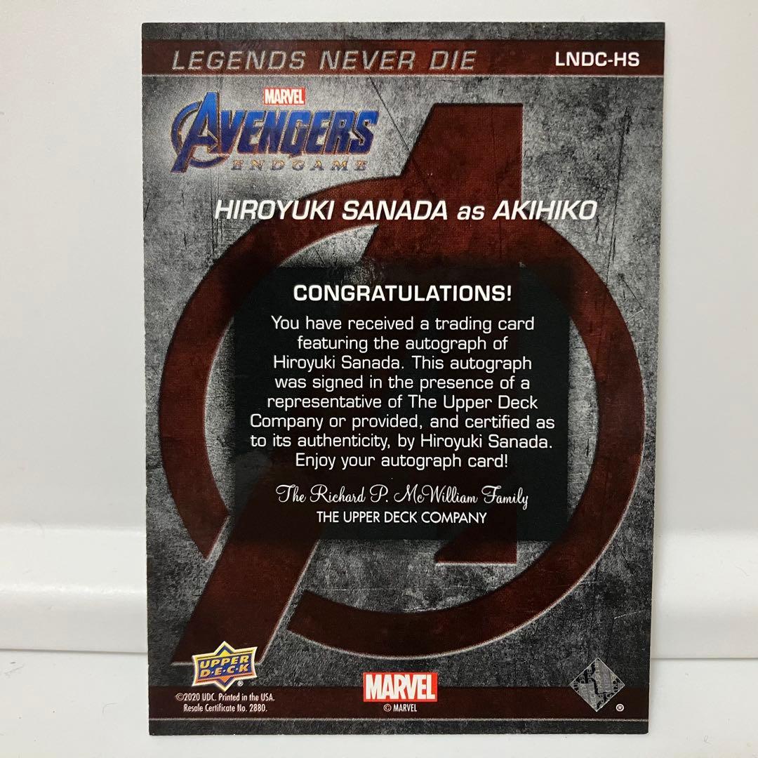 真田広之 直筆サイン 2020 upper deck