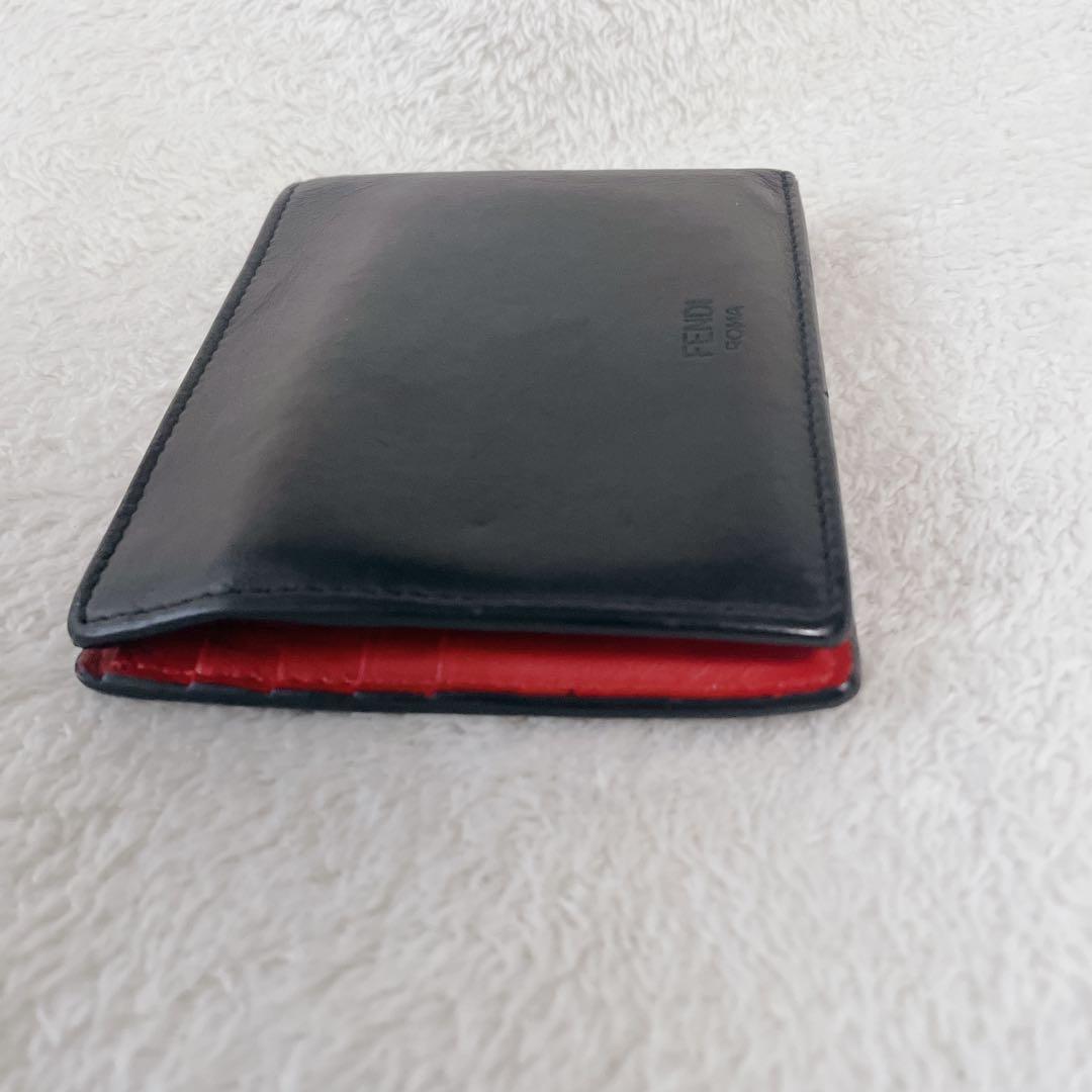 FENDI 二つ折り財布　フェンディ モンスター　バグズアイ折り財布　ウォレット