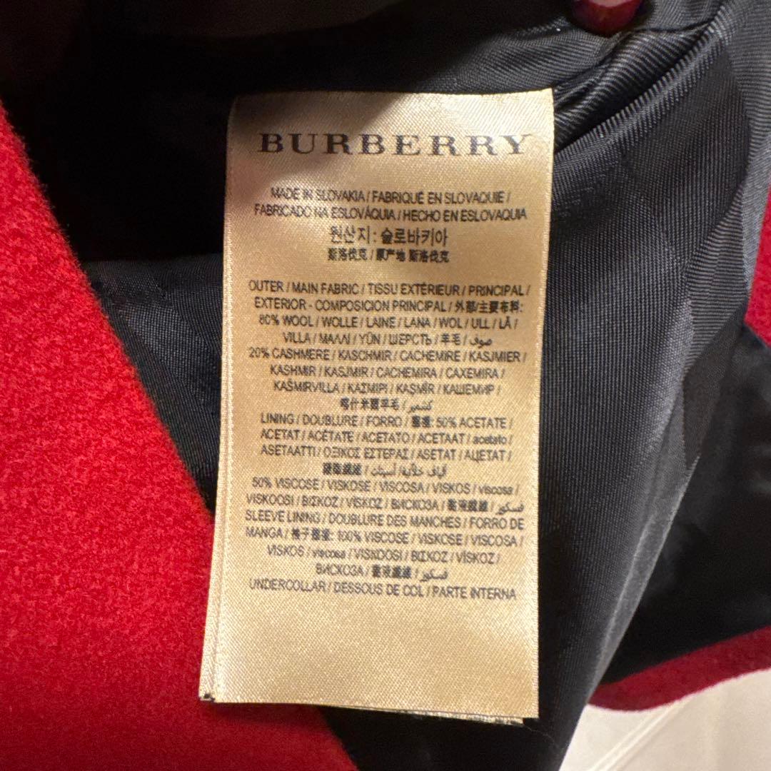 BURBERRY レッド チェスターコート UK6