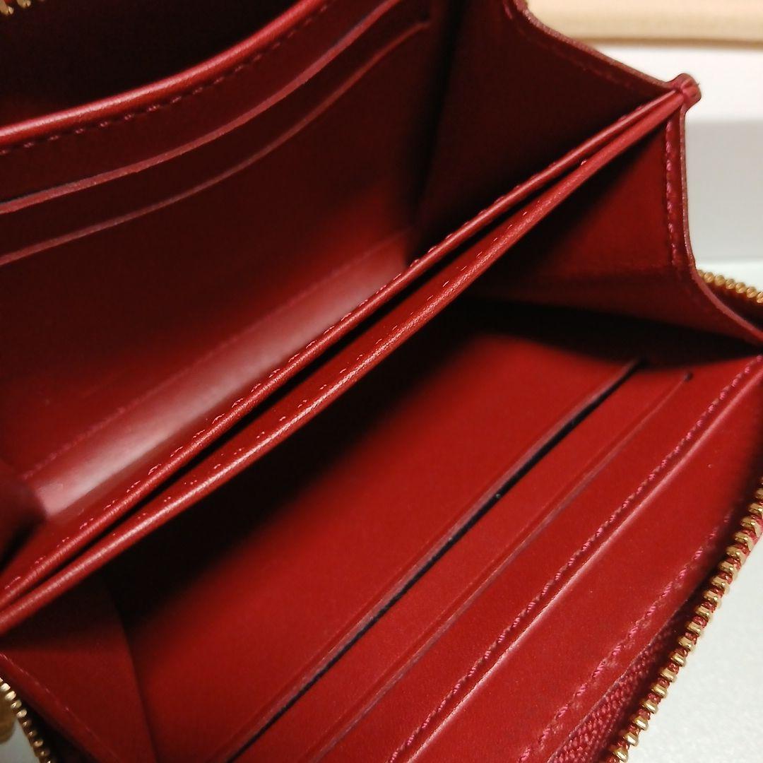 再値下げ【ルイヴィトン】美品 モノグラム ヴェルニ ジッピーパースレッド