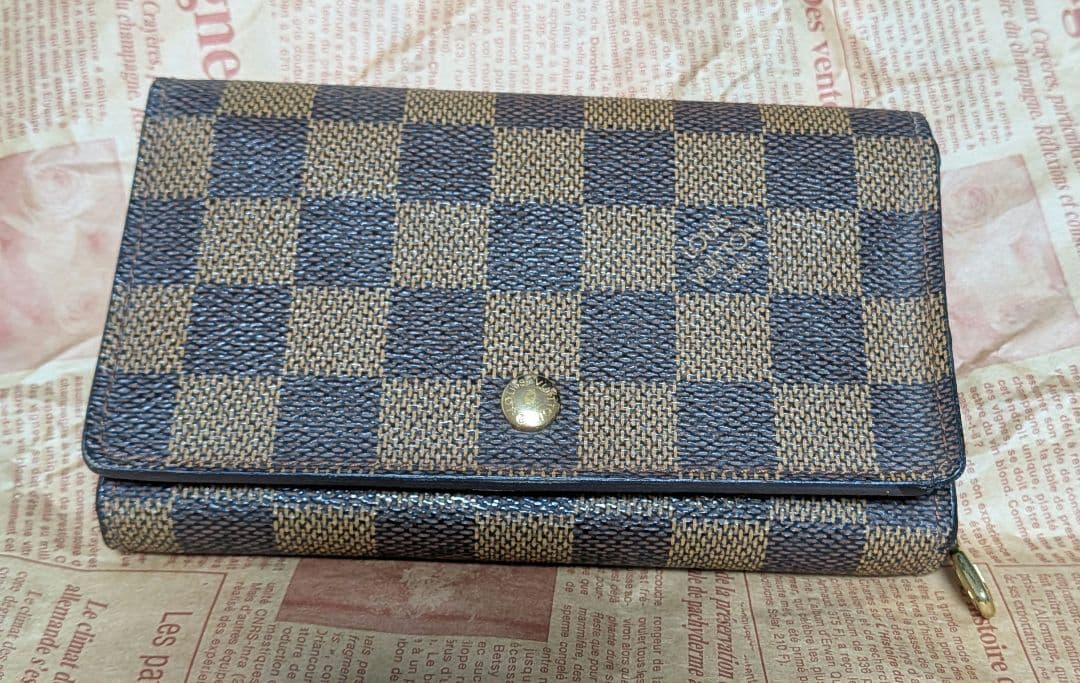 ルイ・ヴィトン　ダミエ　ポルトフォイユ　トレゾール　L字ファスナー財布