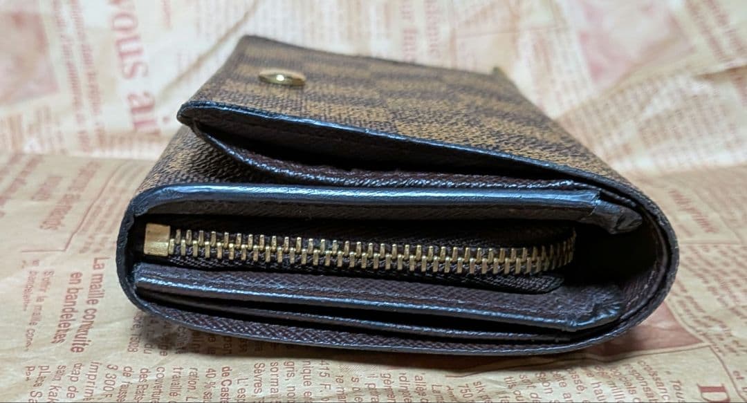 ルイ・ヴィトン　ダミエ　ポルトフォイユ　トレゾール　L字ファスナー財布