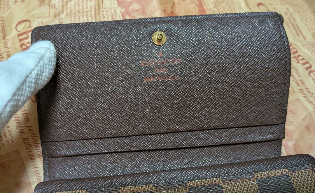 ルイ・ヴィトン　ダミエ　ポルトフォイユ　トレゾール　L字ファスナー財布