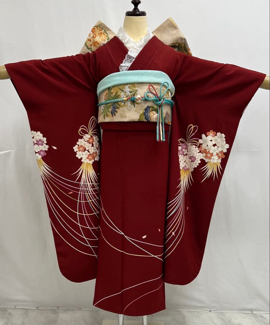 パーティー　成人式　振り袖　フルセット　長襦袢付　金彩加工　530