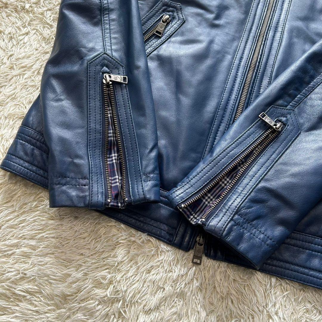 美品✨ブラックレーベルクレストブリッジ　ライダース　羊革　ファー　ライナー付