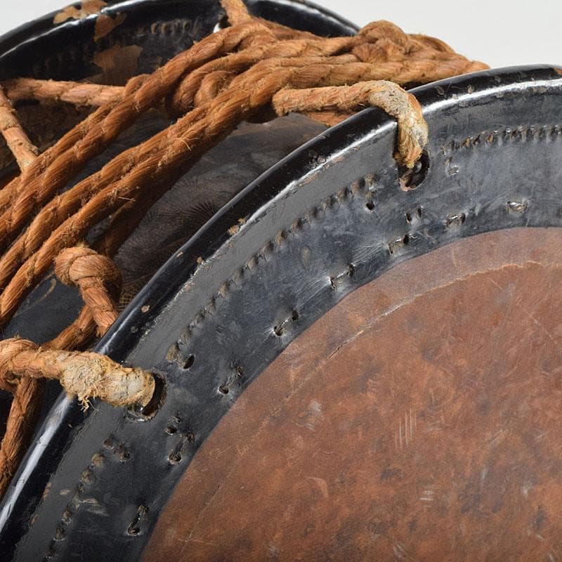 和楽器　和太鼓　日の出松鶴蒔絵　締太鼓　撥付　V　R9351B