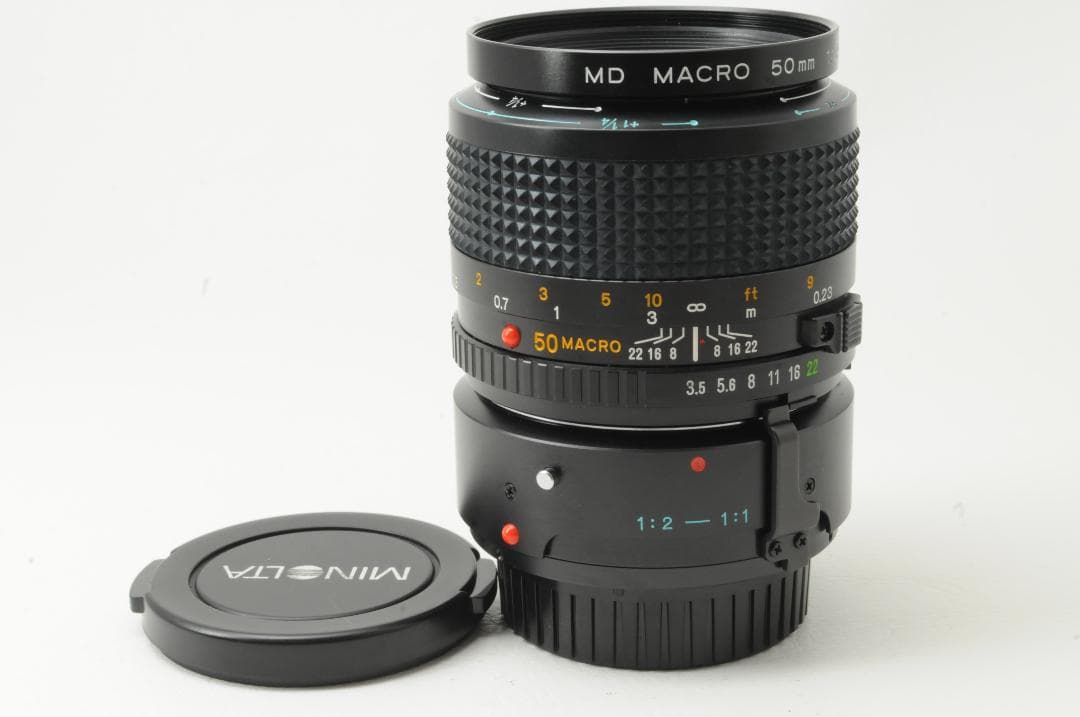MINOLTA ミノルタ MD MACRO 50mm F3.5 接写リング付き