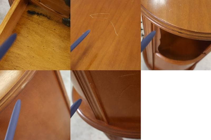 イタリア製クラシカル家具 サイドチェスト コンソール 電話台 引き出し4段