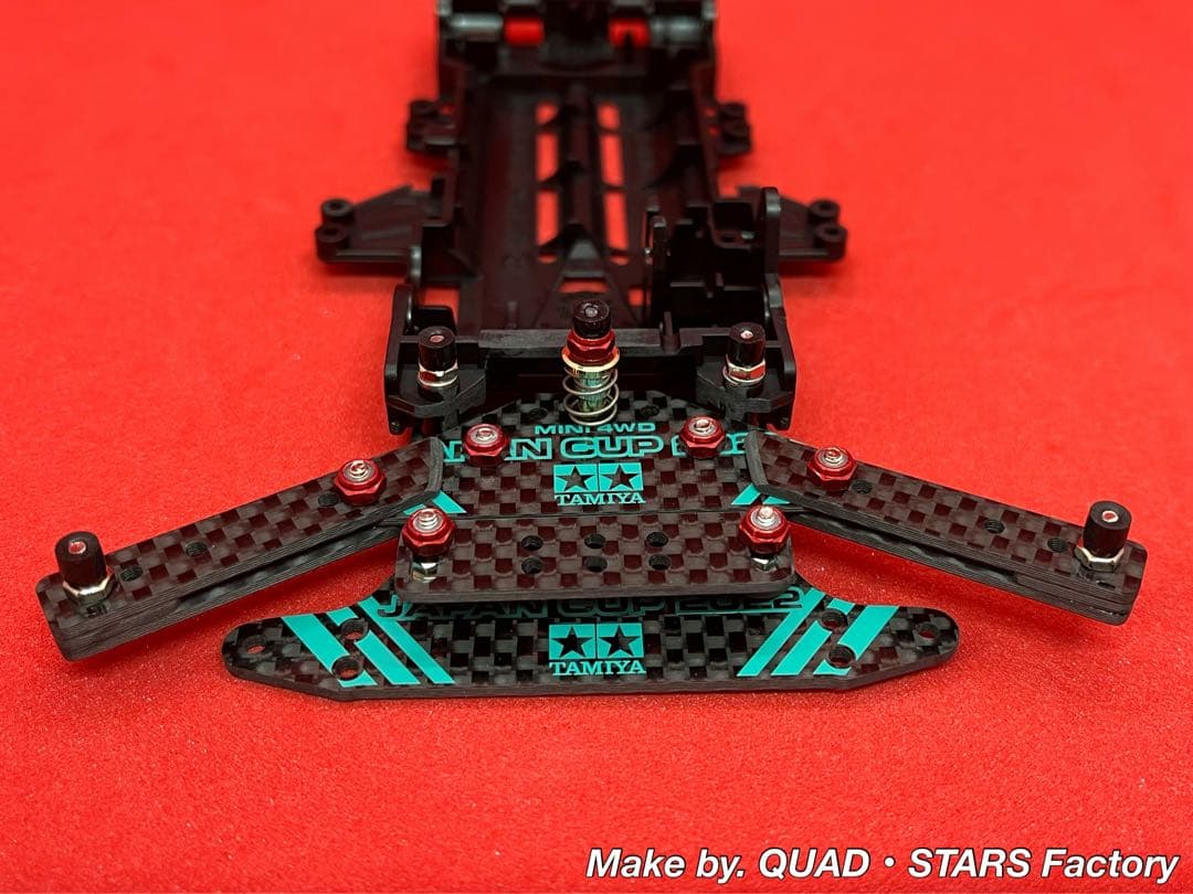 【ミニ四駆・VZ用】1軸リヤアンカー　2022／カーボン【13mmローラー対応】