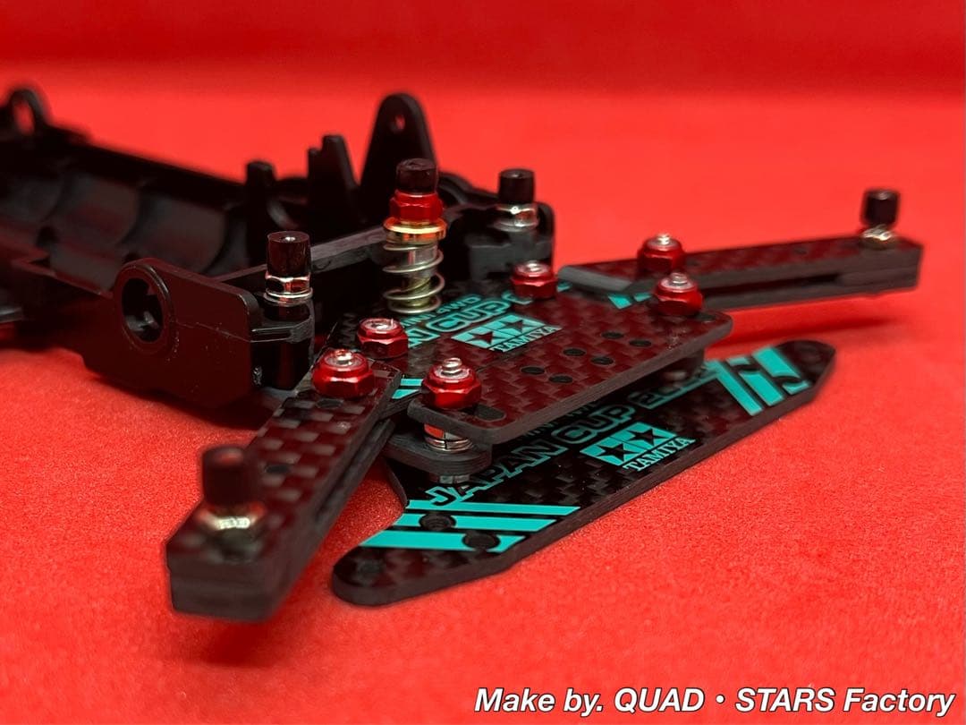 【ミニ四駆・VZ用】1軸リヤアンカー　2022／カーボン【13mmローラー対応】