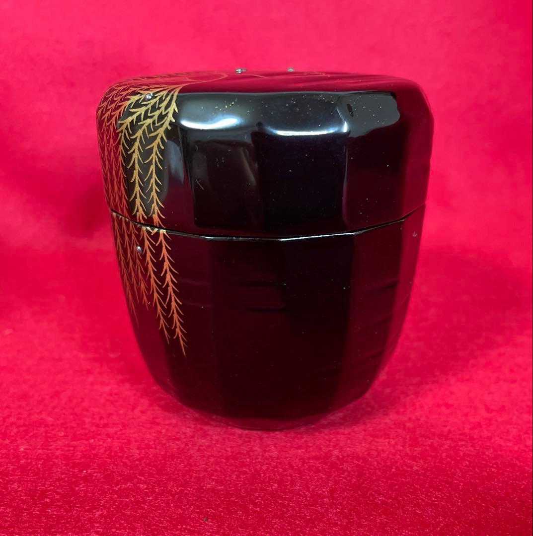 茶道具　柳棗　弘峰作