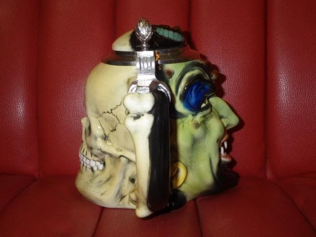 デビル★スカル★タンカード★ツーフェイス★悪魔★置物★髑髏★ビアマグ★ビンテージ