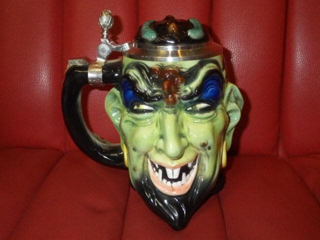 デビル★スカル★タンカード★ツーフェイス★悪魔★置物★髑髏★ビアマグ★ビンテージ