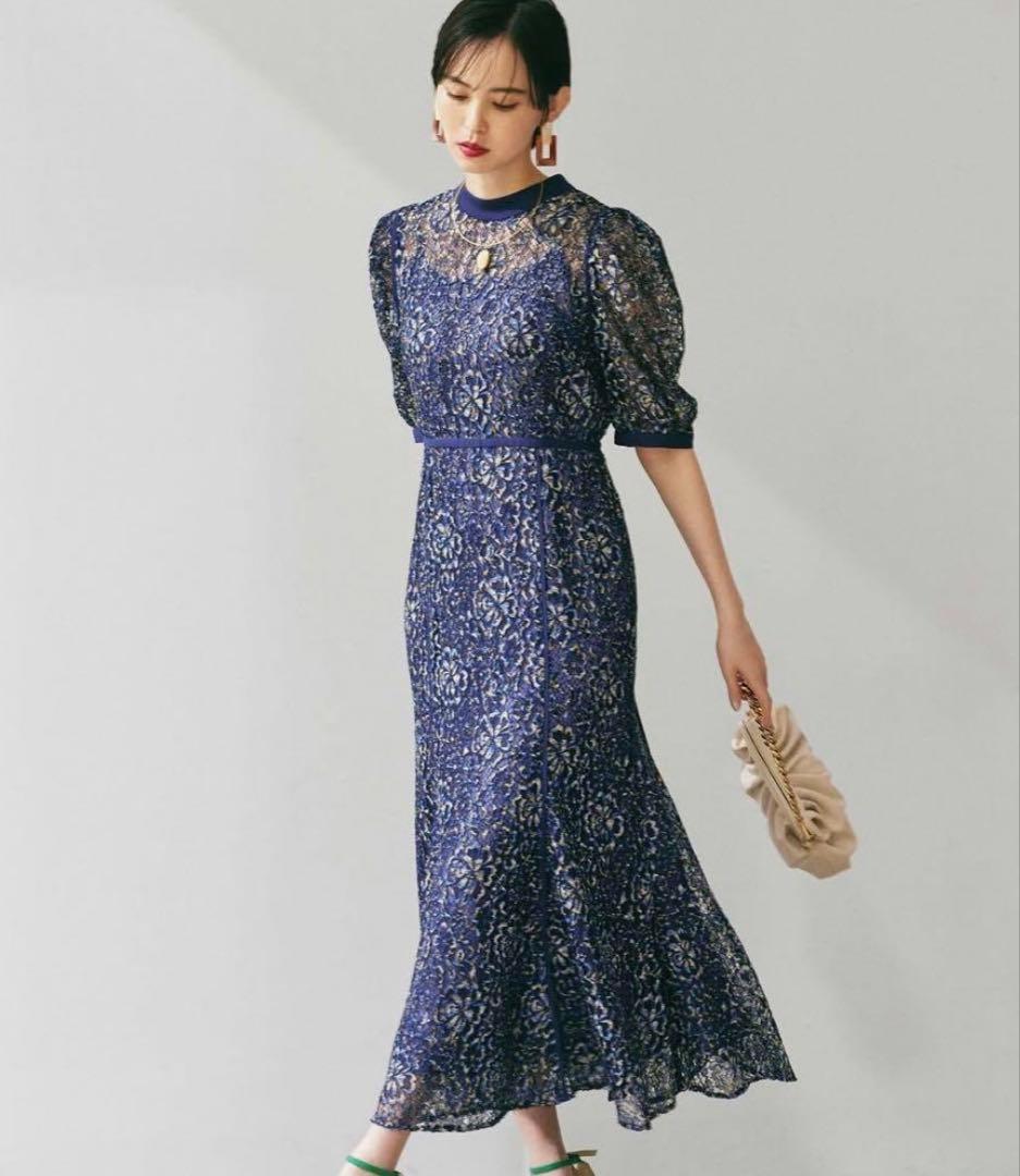 値下げ中！　Mystrada ワンピース　ドレス　ネイビー ブルー　ロングドレス