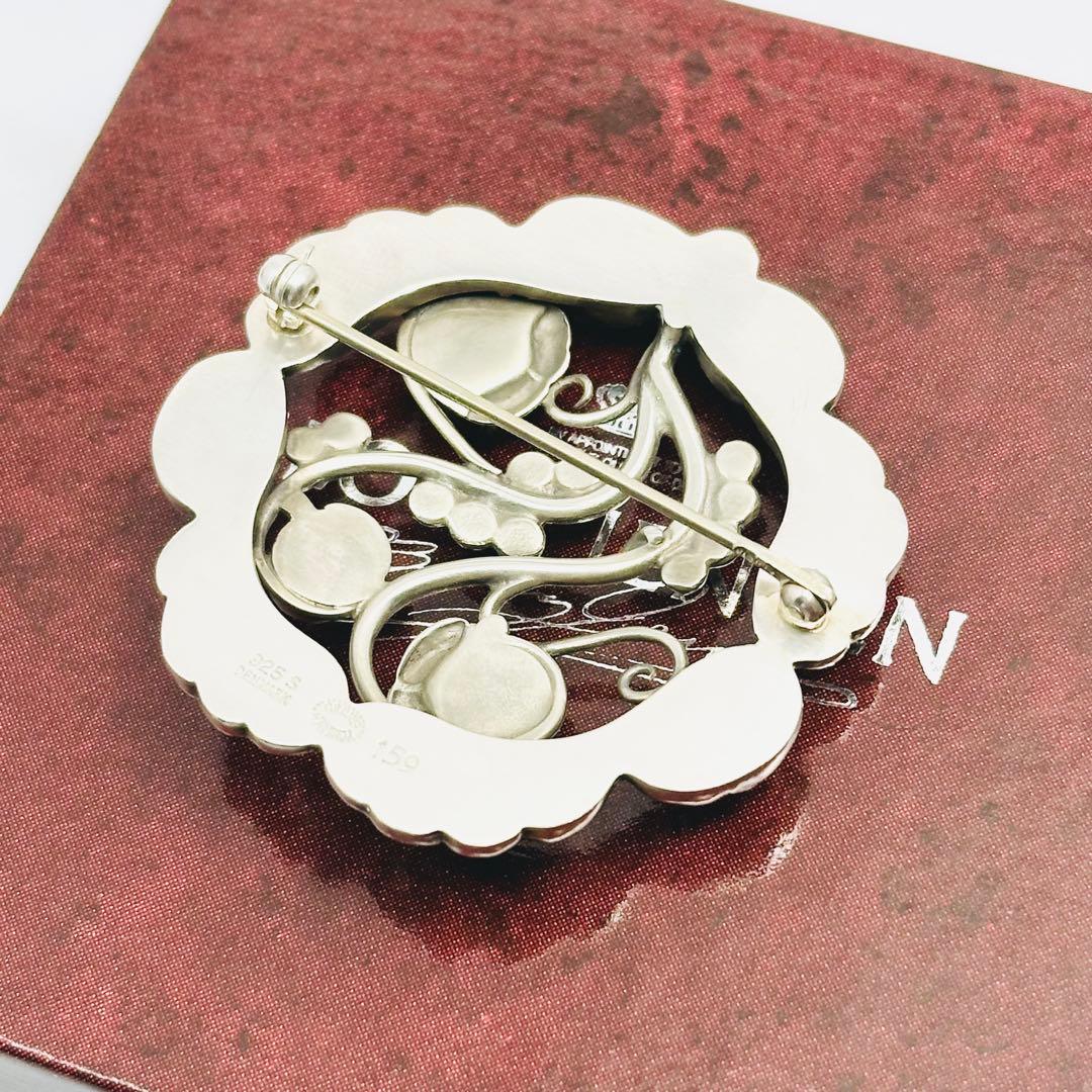 美品　  159 シルバーブローチ　ムーンライトブロッサム