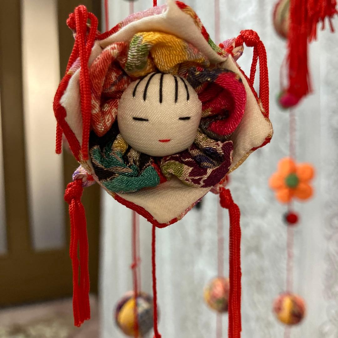 超豪華版　吊るし飾り　ちりめん細工　吊るし雛　お雛様　約100cm