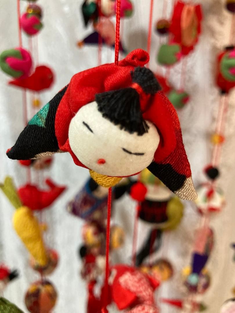 超豪華版　吊るし飾り　ちりめん細工　吊るし雛　お雛様　約100cm