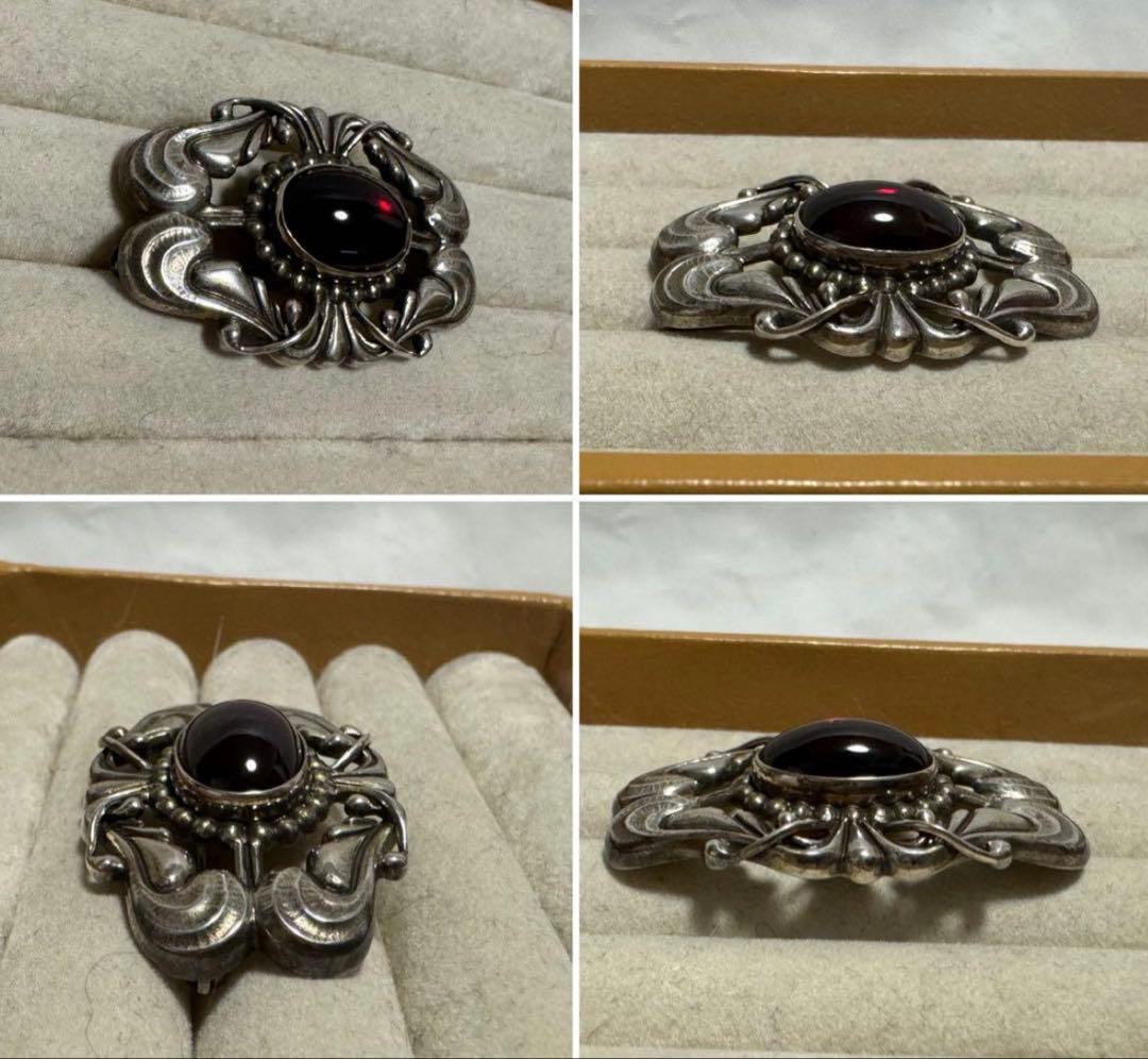 c*o様 北欧デンマーク　ヴィンテージ ジョージジェンセン　深い赤色。ブローチ4