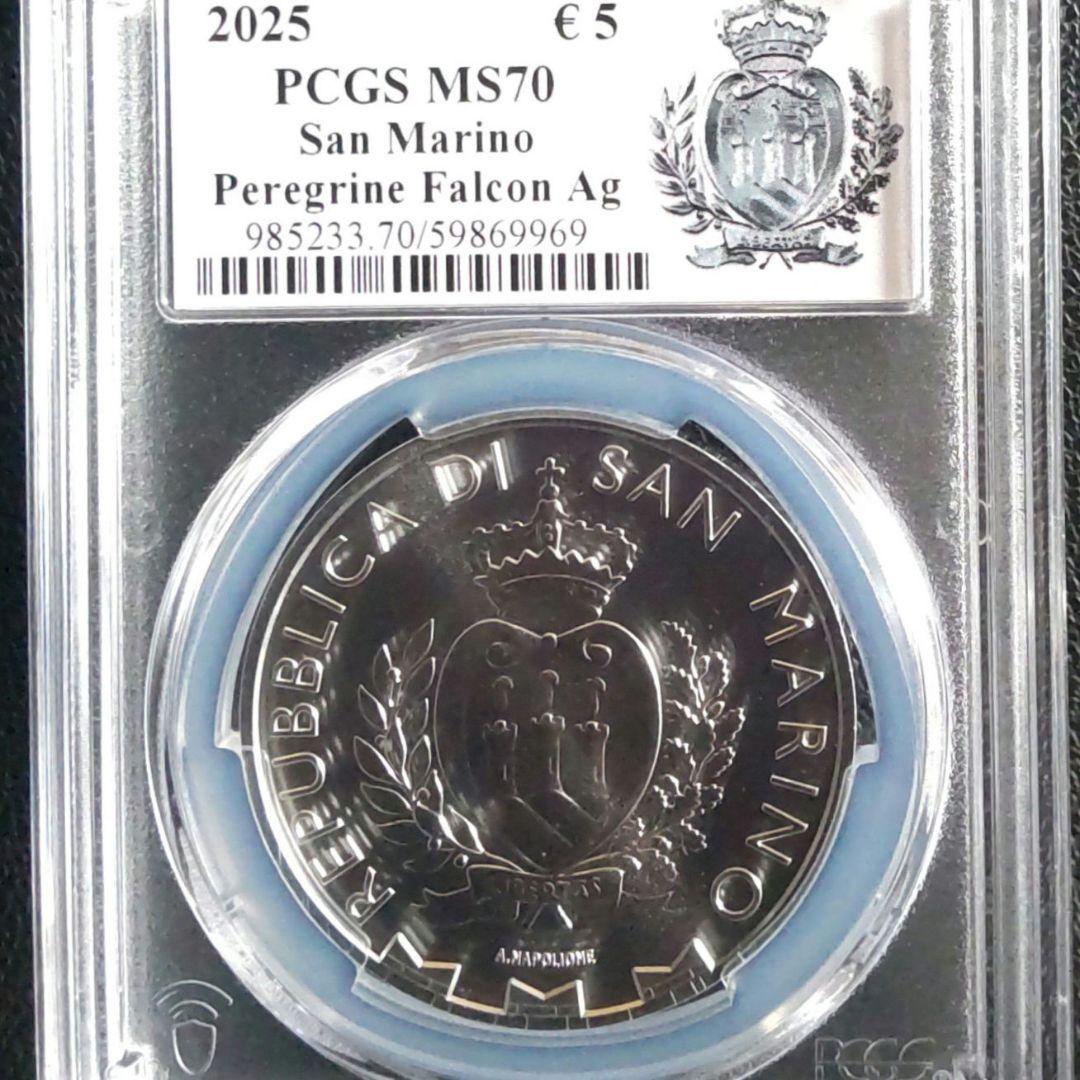 【最高鑑定】2025年 サンマリノ ペレグリンファルコン 1オンス銀貨 純銀