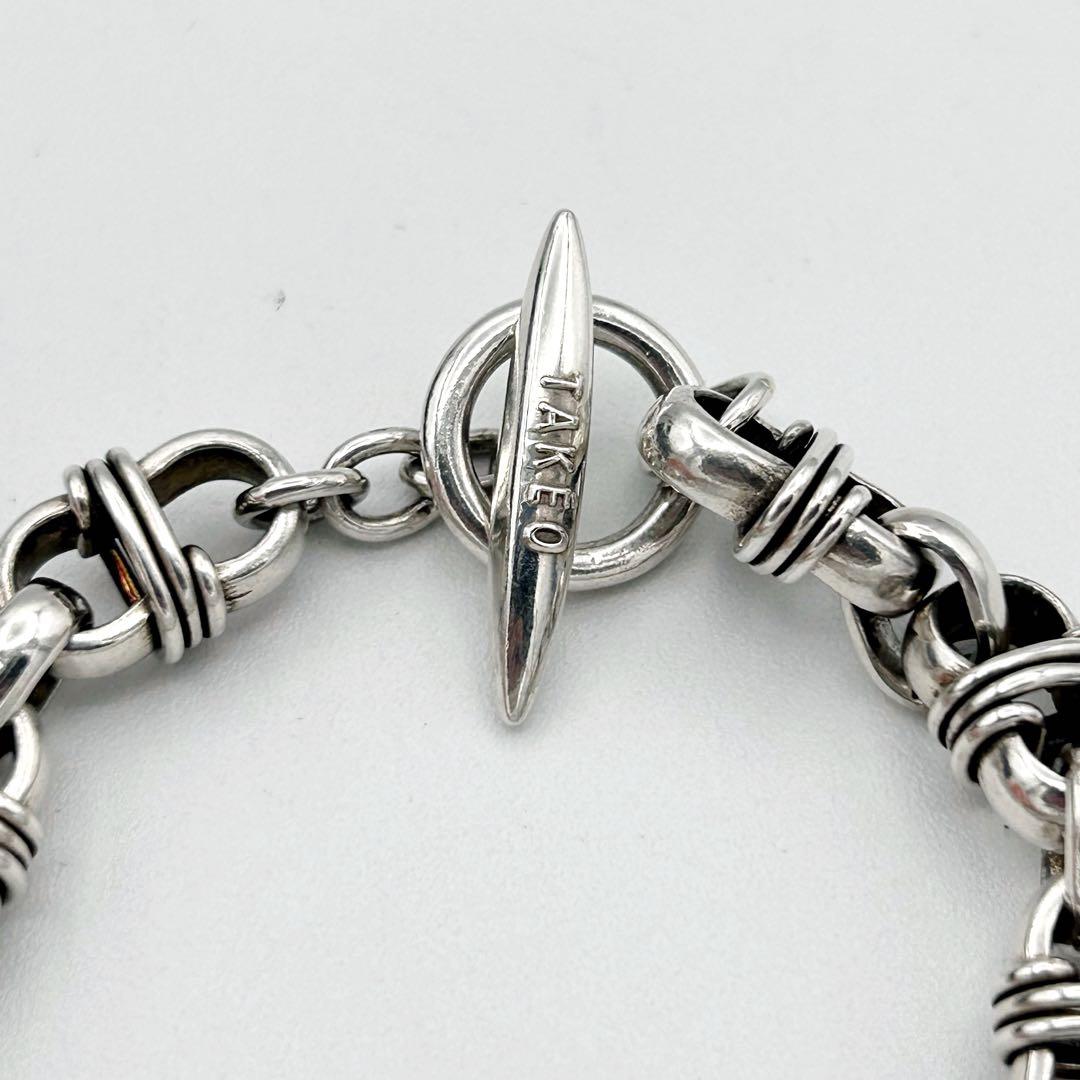 【希少】タケオキクチ アンカーチェーン ブレスレット Ag925 トグル