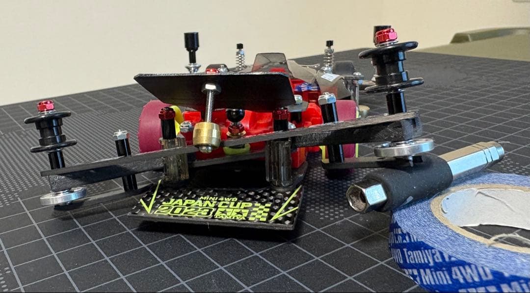 ミニ四駆 MS フレキ　赤　レッド　完成品アバンテMk.II
