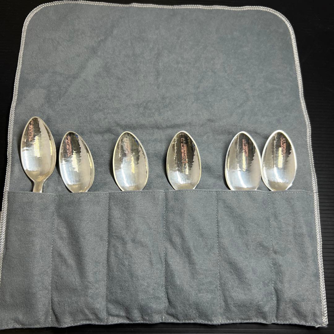 ジョージジェンセンブロッサムsterling925デザートスプーン6本208g