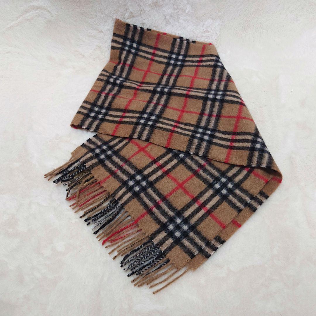 【新品】【タグ付き】Burberryバーバリー　マフラー　カシミヤ　ノバチェック