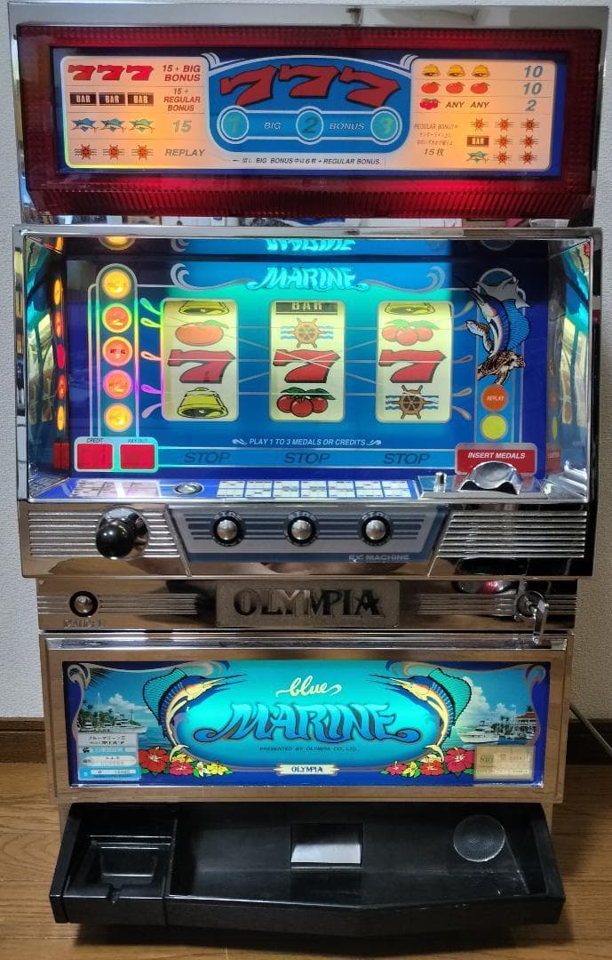 【パチスロ実機】オリンピア★ブルーマリーンⅡ【不要機付き】４号機・レトロ