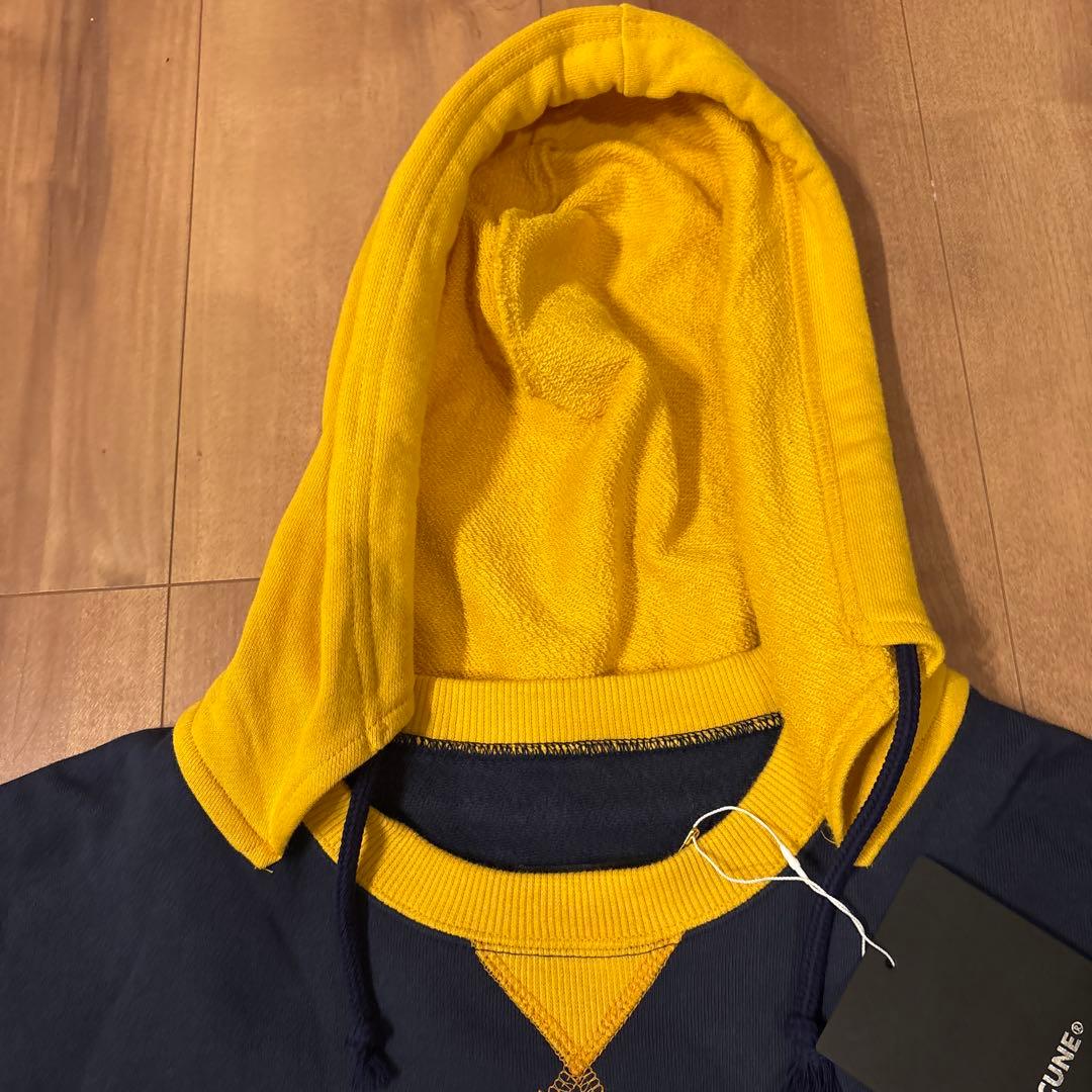 タグ付き　cune 後付パーカー　後付けパーカー