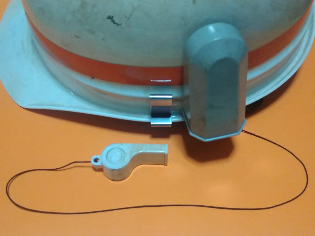 希少!!《JR貨物 ヘルメット》呼子(笛)付き ミドリ安全 白色 実使用品