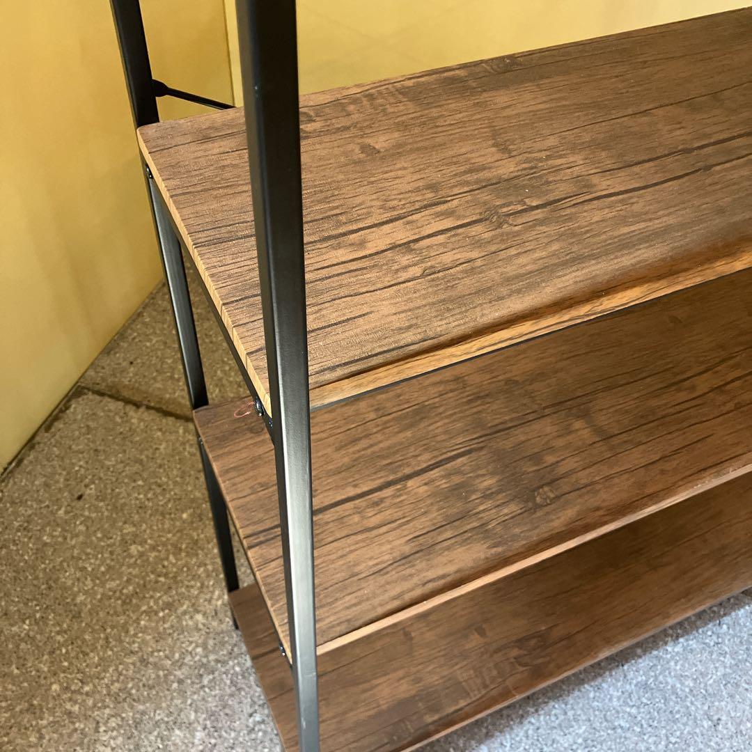 Salut!　サリュ オールドアイアンラックワイド4段シェルフ　ディスプレイ棚