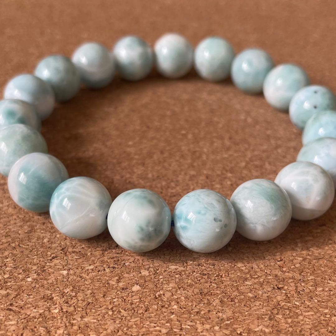【イムハタ】高品質　ラリマー　約11㎜ ブレスレット 天然石