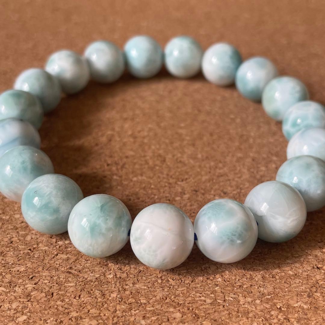 【イムハタ】高品質　ラリマー　約11㎜ ブレスレット 天然石