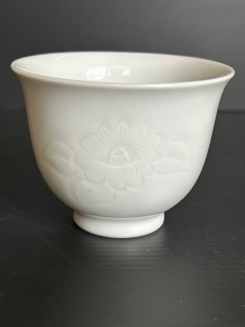 白磁湯呑 ５客セット (奥川俊右衛門 作)