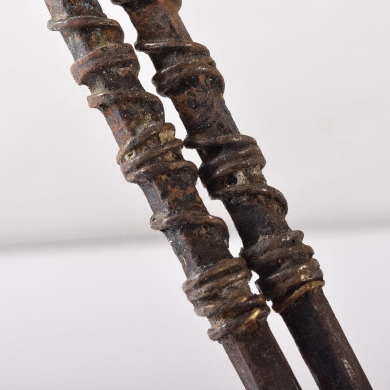 茶道具　内藤四郎作　古鉄　火箸　二種二組　共箱　C　7511