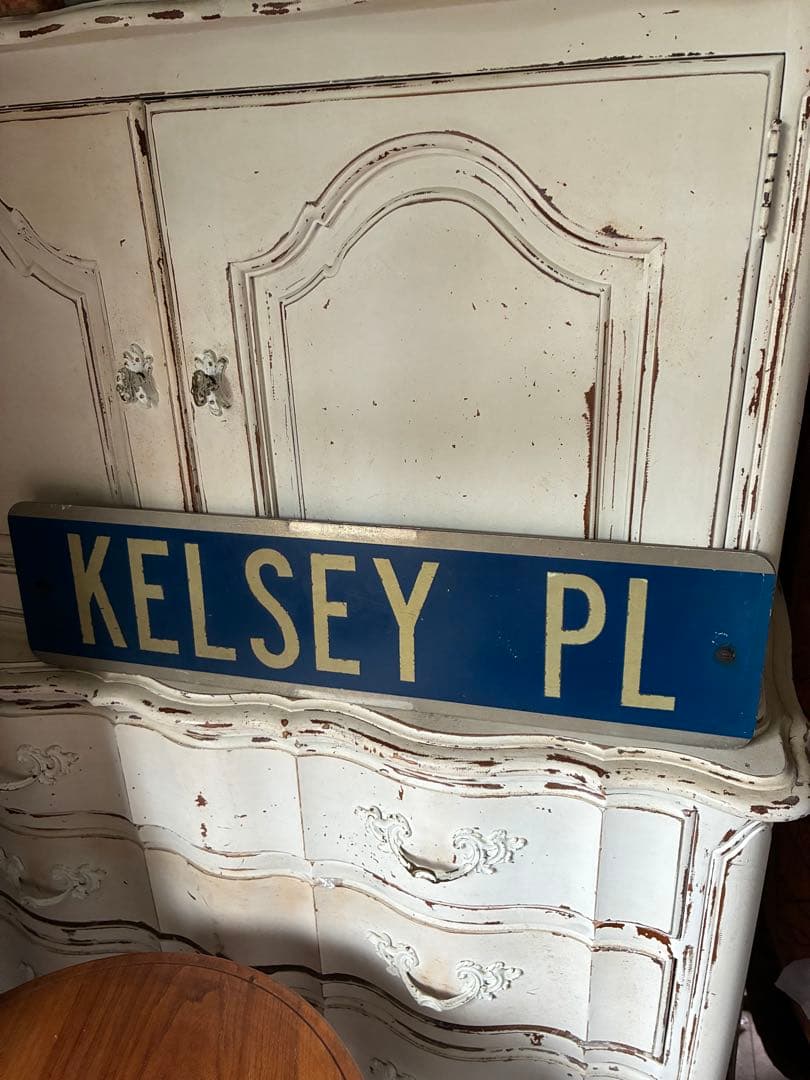 アンティーク　ストリート　サイン　プレート　看板　道路標識　両面　アメリカ　レア