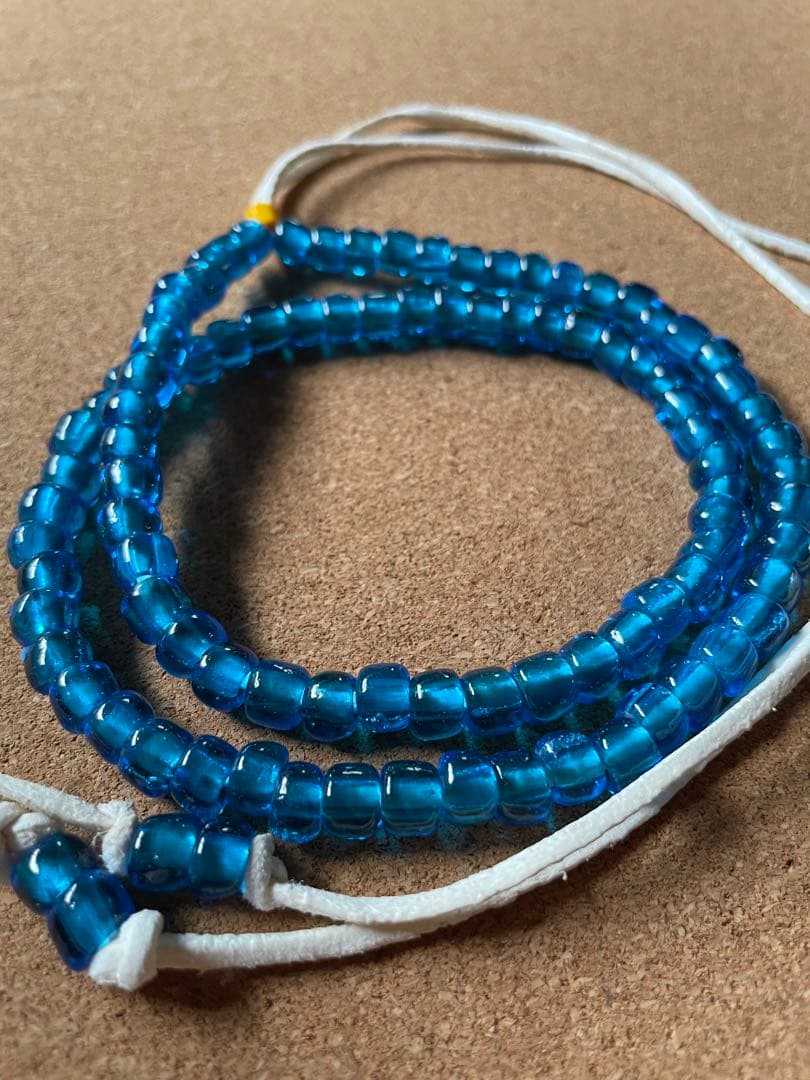 ビンテージ　アクアブルーのパドレビーズネックレス