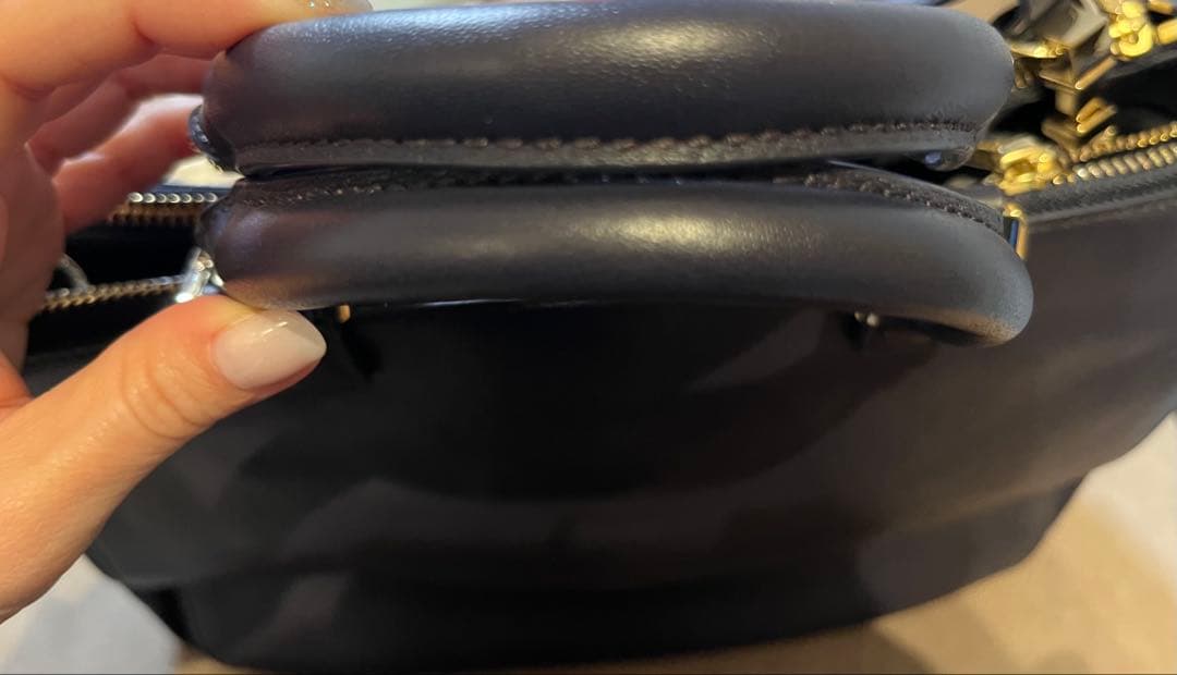 Tory burch ネイビー2way ショルダーバッグ