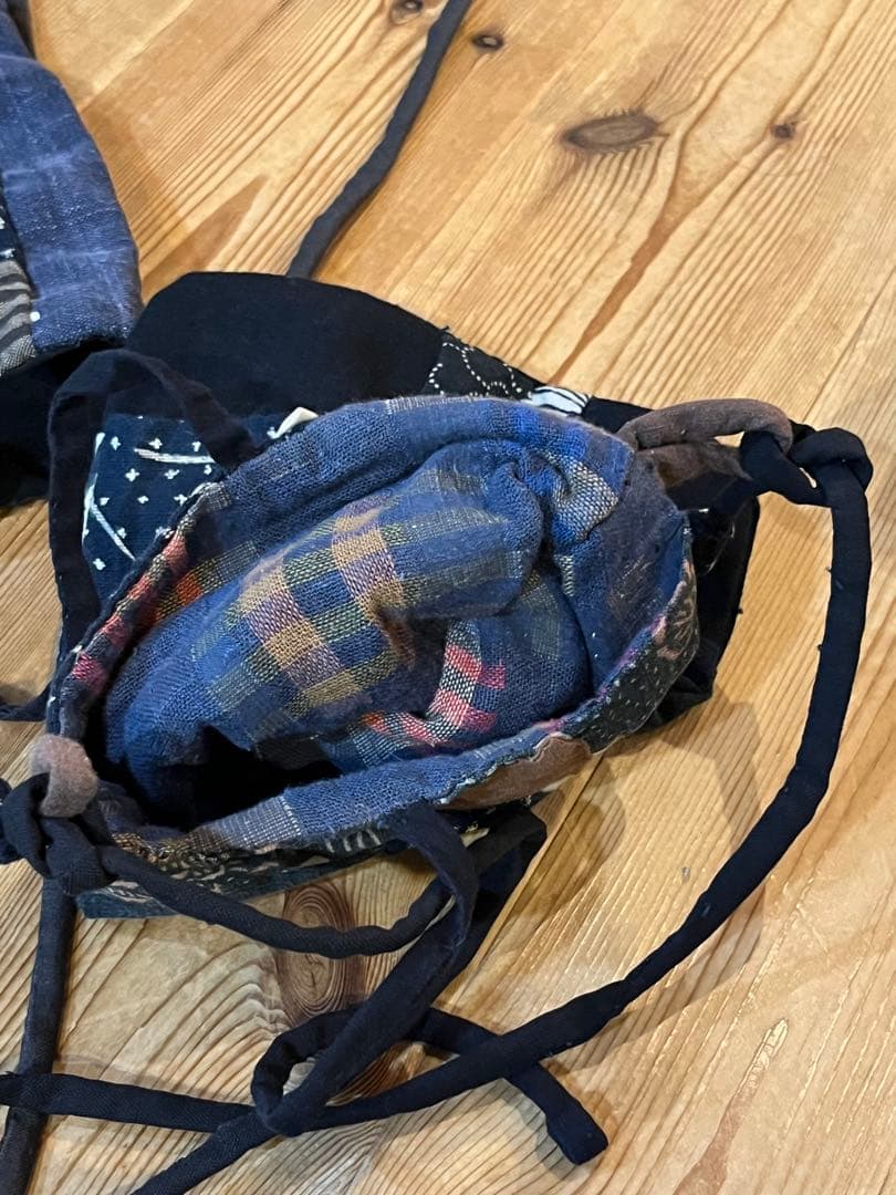 藍染　デニム古布リメイク　ハンドメイド刺し子　トートバッグ　ポーチまとめ売り5個