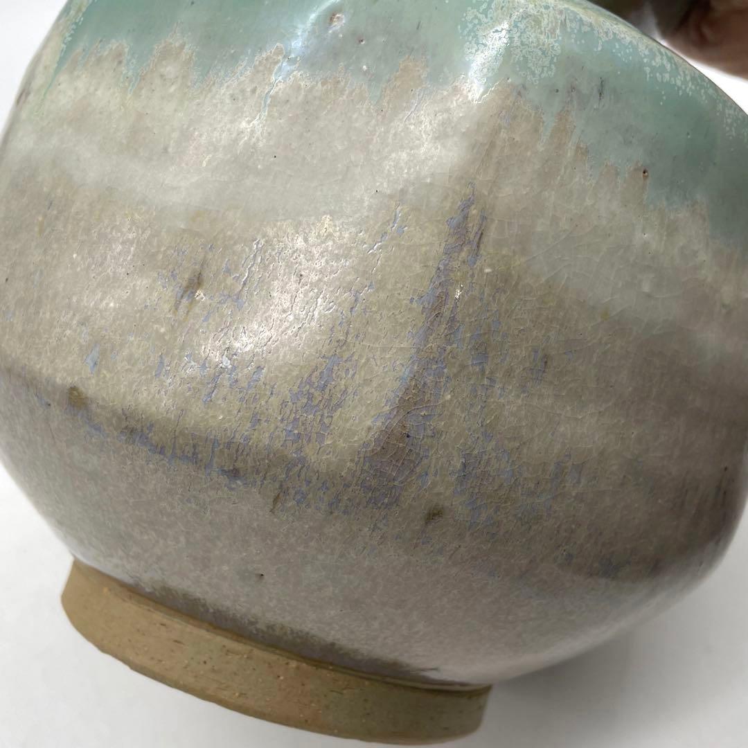 鳥取民藝　牛ノ戸焼　面取染め分け花瓶　93