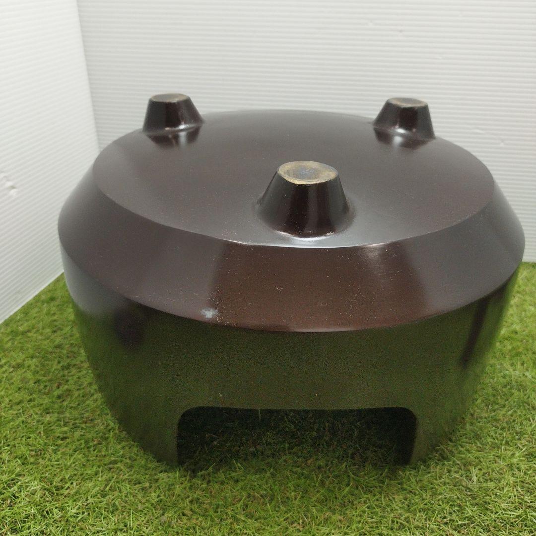 茶道具 風炉 風炉釜 唐銅製 三つ足 火鉢 工芸品 風呂釜 昇雲