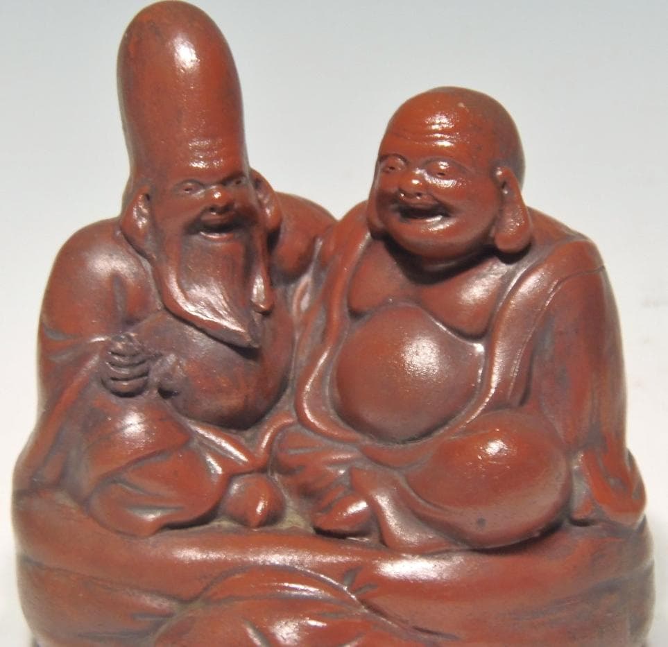 古備前 七福神 福禄寿 布袋 備前焼 開運 置物 縁起物 骨董