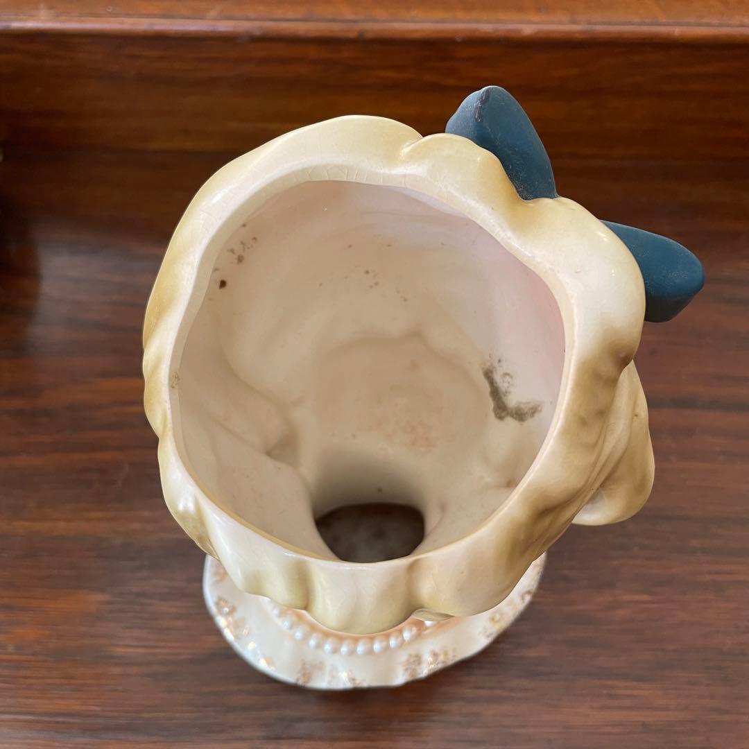 希少品Big！50's〜西洋女性の陶器花瓶アメリカアンティーク ヴィンテージ雑貨